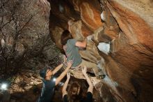 Bouldering in Hueco Tanks on 03/15/2020 with Blue Lizard Climbing and Yoga

Filename: SRM_20200315_1437050.jpg
Aperture: f/8.0
Shutter Speed: 1/250
Body: Canon EOS-1D Mark II
Lens: Canon EF 16-35mm f/2.8 L