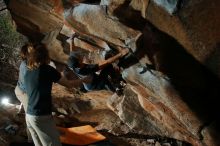 Bouldering in Hueco Tanks on 03/15/2020 with Blue Lizard Climbing and Yoga

Filename: SRM_20200315_1441230.jpg
Aperture: f/8.0
Shutter Speed: 1/250
Body: Canon EOS-1D Mark II
Lens: Canon EF 16-35mm f/2.8 L