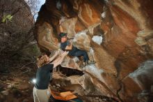 Bouldering in Hueco Tanks on 03/15/2020 with Blue Lizard Climbing and Yoga

Filename: SRM_20200315_1441490.jpg
Aperture: f/8.0
Shutter Speed: 1/250
Body: Canon EOS-1D Mark II
Lens: Canon EF 16-35mm f/2.8 L