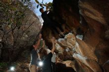 Bouldering in Hueco Tanks on 03/15/2020 with Blue Lizard Climbing and Yoga

Filename: SRM_20200315_1455260.jpg
Aperture: f/8.0
Shutter Speed: 1/200
Body: Canon EOS-1D Mark II
Lens: Canon EF 16-35mm f/2.8 L