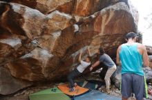 Bouldering in Hueco Tanks on 03/15/2020 with Blue Lizard Climbing and Yoga

Filename: SRM_20200315_1521580.jpg
Aperture: f/4.5
Shutter Speed: 1/250
Body: Canon EOS-1D Mark II
Lens: Canon EF 16-35mm f/2.8 L