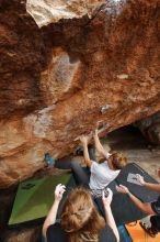 Bouldering in Hueco Tanks on 03/15/2020 with Blue Lizard Climbing and Yoga

Filename: SRM_20200315_1606130.jpg
Aperture: f/7.1
Shutter Speed: 1/250
Body: Canon EOS-1D Mark II
Lens: Canon EF 16-35mm f/2.8 L