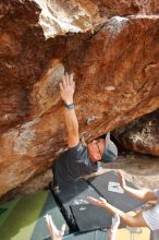 Bouldering in Hueco Tanks on 03/15/2020 with Blue Lizard Climbing and Yoga

Filename: SRM_20200315_1608300.jpg
Aperture: f/7.1
Shutter Speed: 1/250
Body: Canon EOS-1D Mark II
Lens: Canon EF 16-35mm f/2.8 L