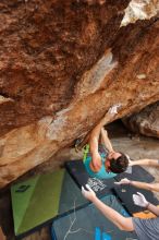 Bouldering in Hueco Tanks on 03/15/2020 with Blue Lizard Climbing and Yoga

Filename: SRM_20200315_1616150.jpg
Aperture: f/5.0
Shutter Speed: 1/250
Body: Canon EOS-1D Mark II
Lens: Canon EF 16-35mm f/2.8 L