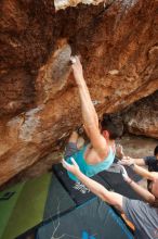 Bouldering in Hueco Tanks on 03/15/2020 with Blue Lizard Climbing and Yoga

Filename: SRM_20200315_1616240.jpg
Aperture: f/5.0
Shutter Speed: 1/250
Body: Canon EOS-1D Mark II
Lens: Canon EF 16-35mm f/2.8 L