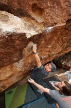 Bouldering in Hueco Tanks on 03/15/2020 with Blue Lizard Climbing and Yoga

Filename: SRM_20200315_1619520.jpg
Aperture: f/5.6
Shutter Speed: 1/250
Body: Canon EOS-1D Mark II
Lens: Canon EF 16-35mm f/2.8 L