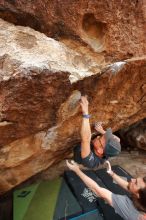 Bouldering in Hueco Tanks on 03/15/2020 with Blue Lizard Climbing and Yoga

Filename: SRM_20200315_1620020.jpg
Aperture: f/5.0
Shutter Speed: 1/250
Body: Canon EOS-1D Mark II
Lens: Canon EF 16-35mm f/2.8 L