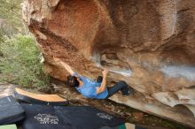 Bouldering in Hueco Tanks on 03/15/2020 with Blue Lizard Climbing and Yoga

Filename: SRM_20200315_1704160.jpg
Aperture: f/7.1
Shutter Speed: 1/250
Body: Canon EOS-1D Mark II
Lens: Canon EF 16-35mm f/2.8 L