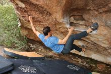 Bouldering in Hueco Tanks on 03/15/2020 with Blue Lizard Climbing and Yoga

Filename: SRM_20200315_1704440.jpg
Aperture: f/7.1
Shutter Speed: 1/250
Body: Canon EOS-1D Mark II
Lens: Canon EF 16-35mm f/2.8 L