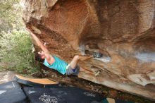 Bouldering in Hueco Tanks on 03/15/2020 with Blue Lizard Climbing and Yoga

Filename: SRM_20200315_1709130.jpg
Aperture: f/6.3
Shutter Speed: 1/250
Body: Canon EOS-1D Mark II
Lens: Canon EF 16-35mm f/2.8 L