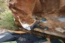 Bouldering in Hueco Tanks on 03/15/2020 with Blue Lizard Climbing and Yoga

Filename: SRM_20200315_1711130.jpg
Aperture: f/6.3
Shutter Speed: 1/250
Body: Canon EOS-1D Mark II
Lens: Canon EF 16-35mm f/2.8 L