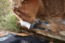 Bouldering in Hueco Tanks on 03/15/2020 with Blue Lizard Climbing and Yoga

Filename: SRM_20200315_1711161.jpg
Aperture: f/6.3
Shutter Speed: 1/250
Body: Canon EOS-1D Mark II
Lens: Canon EF 16-35mm f/2.8 L