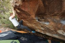 Bouldering in Hueco Tanks on 03/15/2020 with Blue Lizard Climbing and Yoga

Filename: SRM_20200315_1711260.jpg
Aperture: f/8.0
Shutter Speed: 1/250
Body: Canon EOS-1D Mark II
Lens: Canon EF 16-35mm f/2.8 L