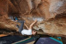 Bouldering in Hueco Tanks on 03/15/2020 with Blue Lizard Climbing and Yoga

Filename: SRM_20200315_1719340.jpg
Aperture: f/6.3
Shutter Speed: 1/250
Body: Canon EOS-1D Mark II
Lens: Canon EF 16-35mm f/2.8 L