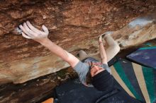 Bouldering in Hueco Tanks on 03/15/2020 with Blue Lizard Climbing and Yoga

Filename: SRM_20200315_1723470.jpg
Aperture: f/5.0
Shutter Speed: 1/250
Body: Canon EOS-1D Mark II
Lens: Canon EF 16-35mm f/2.8 L