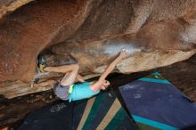 Bouldering in Hueco Tanks on 03/15/2020 with Blue Lizard Climbing and Yoga

Filename: SRM_20200315_1724350.jpg
Aperture: f/5.6
Shutter Speed: 1/250
Body: Canon EOS-1D Mark II
Lens: Canon EF 16-35mm f/2.8 L