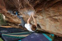 Bouldering in Hueco Tanks on 03/15/2020 with Blue Lizard Climbing and Yoga

Filename: SRM_20200315_1725590.jpg
Aperture: f/5.6
Shutter Speed: 1/250
Body: Canon EOS-1D Mark II
Lens: Canon EF 16-35mm f/2.8 L