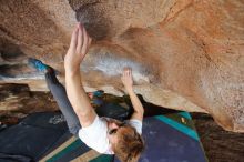 Bouldering in Hueco Tanks on 03/15/2020 with Blue Lizard Climbing and Yoga

Filename: SRM_20200315_1729271.jpg
Aperture: f/5.0
Shutter Speed: 1/250
Body: Canon EOS-1D Mark II
Lens: Canon EF 16-35mm f/2.8 L