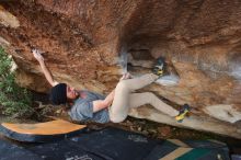 Bouldering in Hueco Tanks on 03/15/2020 with Blue Lizard Climbing and Yoga

Filename: SRM_20200315_1730360.jpg
Aperture: f/6.3
Shutter Speed: 1/250
Body: Canon EOS-1D Mark II
Lens: Canon EF 16-35mm f/2.8 L