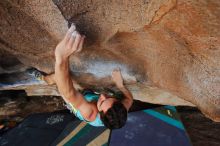 Bouldering in Hueco Tanks on 03/15/2020 with Blue Lizard Climbing and Yoga

Filename: SRM_20200315_1732470.jpg
Aperture: f/5.6
Shutter Speed: 1/250
Body: Canon EOS-1D Mark II
Lens: Canon EF 16-35mm f/2.8 L