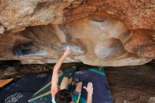 Bouldering in Hueco Tanks on 03/15/2020 with Blue Lizard Climbing and Yoga

Filename: SRM_20200315_1732540.jpg
Aperture: f/5.6
Shutter Speed: 1/250
Body: Canon EOS-1D Mark II
Lens: Canon EF 16-35mm f/2.8 L