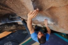 Bouldering in Hueco Tanks on 03/15/2020 with Blue Lizard Climbing and Yoga

Filename: SRM_20200315_1734130.jpg
Aperture: f/4.0
Shutter Speed: 1/320
Body: Canon EOS-1D Mark II
Lens: Canon EF 16-35mm f/2.8 L