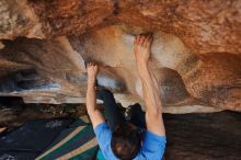 Bouldering in Hueco Tanks on 03/15/2020 with Blue Lizard Climbing and Yoga

Filename: SRM_20200315_1734190.jpg
Aperture: f/5.0
Shutter Speed: 1/320
Body: Canon EOS-1D Mark II
Lens: Canon EF 16-35mm f/2.8 L