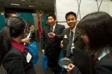 The Asian Business Students Association (ABSA) and the Hispanic Business Student Association (HBSA) hosted the career fair in the San Jacinto Residence Hall, Tuesday, February 6, 2007.

Filename: SRM_20070206_1910308.jpg
Aperture: f/6.3
Shutter Speed: 1/100
Body: Canon EOS-1D Mark II
Lens: Sigma 15-30mm f/3.5-4.5 EX Aspherical DG DF