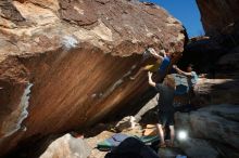 Bouldering in Hueco Tanks on 03/16/2020 with Blue Lizard Climbing and Yoga

Filename: SRM_20200316_1200570.jpg
Aperture: f/8.0
Shutter Speed: 1/250
Body: Canon EOS-1D Mark II
Lens: Canon EF 16-35mm f/2.8 L