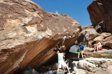 Bouldering in Hueco Tanks on 03/16/2020 with Blue Lizard Climbing and Yoga

Filename: SRM_20200316_1301370.jpg
Aperture: f/8.0
Shutter Speed: 1/250
Body: Canon EOS-1D Mark II
Lens: Canon EF 16-35mm f/2.8 L