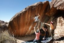 Bouldering in Hueco Tanks on 03/16/2020 with Blue Lizard Climbing and Yoga

Filename: SRM_20200316_1454500.jpg
Aperture: f/8.0
Shutter Speed: 1/250
Body: Canon EOS-1D Mark II
Lens: Canon EF 16-35mm f/2.8 L