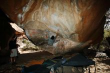 Bouldering in Hueco Tanks on 03/16/2020 with Blue Lizard Climbing and Yoga

Filename: SRM_20200316_1632430.jpg
Aperture: f/8.0
Shutter Speed: 1/250
Body: Canon EOS-1D Mark II
Lens: Canon EF 16-35mm f/2.8 L