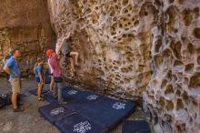 Bouldering in Hueco Tanks on 10/19/2021 with Blue Lizard Climbing and Yoga

Filename: SRM_20211019_1141080.jpg
Aperture: f/4.0
Shutter Speed: 1/100
Body: Canon EOS-1D Mark II
Lens: Canon EF 16-35mm f/2.8 L