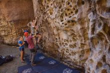 Bouldering in Hueco Tanks on 10/19/2021 with Blue Lizard Climbing and Yoga

Filename: SRM_20211019_1141320.jpg
Aperture: f/4.0
Shutter Speed: 1/125
Body: Canon EOS-1D Mark II
Lens: Canon EF 16-35mm f/2.8 L