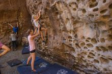 Bouldering in Hueco Tanks on 10/19/2021 with Blue Lizard Climbing and Yoga

Filename: SRM_20211019_1141470.jpg
Aperture: f/4.0
Shutter Speed: 1/125
Body: Canon EOS-1D Mark II
Lens: Canon EF 16-35mm f/2.8 L