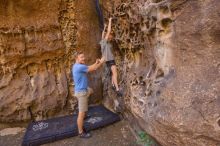 Bouldering in Hueco Tanks on 10/19/2021 with Blue Lizard Climbing and Yoga

Filename: SRM_20211019_1208560.jpg
Aperture: f/4.0
Shutter Speed: 1/60
Body: Canon EOS-1D Mark II
Lens: Canon EF 16-35mm f/2.8 L