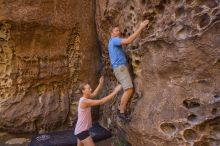 Bouldering in Hueco Tanks on 10/19/2021 with Blue Lizard Climbing and Yoga

Filename: SRM_20211019_1213220.jpg
Aperture: f/5.0
Shutter Speed: 1/80
Body: Canon EOS-1D Mark II
Lens: Canon EF 16-35mm f/2.8 L