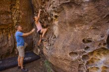 Bouldering in Hueco Tanks on 10/19/2021 with Blue Lizard Climbing and Yoga

Filename: SRM_20211019_1217390.jpg
Aperture: f/5.6
Shutter Speed: 1/60
Body: Canon EOS-1D Mark II
Lens: Canon EF 16-35mm f/2.8 L