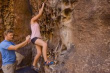 Bouldering in Hueco Tanks on 10/19/2021 with Blue Lizard Climbing and Yoga

Filename: SRM_20211019_1217440.jpg
Aperture: f/5.6
Shutter Speed: 1/60
Body: Canon EOS-1D Mark II
Lens: Canon EF 16-35mm f/2.8 L
