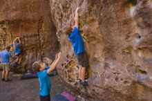 Bouldering in Hueco Tanks on 10/19/2021 with Blue Lizard Climbing and Yoga

Filename: SRM_20211019_1229100.jpg
Aperture: f/4.0
Shutter Speed: 1/80
Body: Canon EOS-1D Mark II
Lens: Canon EF 16-35mm f/2.8 L