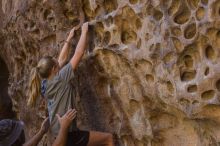 Bouldering in Hueco Tanks on 10/19/2021 with Blue Lizard Climbing and Yoga

Filename: SRM_20211019_1251530.jpg
Aperture: f/2.8
Shutter Speed: 1/250
Body: Canon EOS-1D Mark II
Lens: Canon EF 50mm f/1.8 II