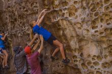 Bouldering in Hueco Tanks on 10/19/2021 with Blue Lizard Climbing and Yoga

Filename: SRM_20211019_1254570.jpg
Aperture: f/2.8
Shutter Speed: 1/250
Body: Canon EOS-1D Mark II
Lens: Canon EF 50mm f/1.8 II