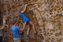 Bouldering in Hueco Tanks on 10/19/2021 with Blue Lizard Climbing and Yoga

Filename: SRM_20211019_1255530.jpg
Aperture: f/2.8
Shutter Speed: 1/200
Body: Canon EOS-1D Mark II
Lens: Canon EF 50mm f/1.8 II