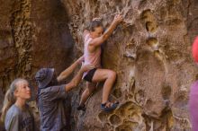 Bouldering in Hueco Tanks on 10/19/2021 with Blue Lizard Climbing and Yoga

Filename: SRM_20211019_1258300.jpg
Aperture: f/2.8
Shutter Speed: 1/160
Body: Canon EOS-1D Mark II
Lens: Canon EF 50mm f/1.8 II