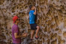 Bouldering in Hueco Tanks on 10/19/2021 with Blue Lizard Climbing and Yoga

Filename: SRM_20211019_1259000.jpg
Aperture: f/2.8
Shutter Speed: 1/250
Body: Canon EOS-1D Mark II
Lens: Canon EF 50mm f/1.8 II