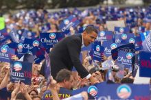 Obama speaking to a crowd of over 20,000 supporters at The Barack Obama "Kick-Ass" Rally--the Obama for president, 2008, rally, held in Austin, Friday, February 23, 2007.

Filename: SRM_20070223_1514101.jpg
Aperture: f/4.0
Shutter Speed: 1/250
Body: Canon EOS 20D
Lens: Canon EF 80-200mm f/2.8 L