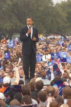 Obama speaking to a crowd of over 20,000 supporters at The Barack Obama "Kick-Ass" Rally--the Obama for president, 2008, rally, held in Austin, Friday, February 23, 2007.

Filename: SRM_20070223_1518001.jpg
Aperture: f/5.0
Shutter Speed: 1/250
Body: Canon EOS 20D
Lens: Canon EF 80-200mm f/2.8 L