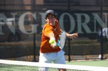 Luis Diaz Barriga.  The University of Texas (UT) men's tennis team defeated Georgia Tech (GT) Saturday, February 24, 2007..

Filename: SRM_20070224_1332102.jpg
Aperture: f/4.5
Shutter Speed: 1/800
Body: Canon EOS-1D Mark II
Lens: Canon EF 80-200mm f/2.8 L