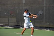 Luis Diaz Barriga.  The University of Texas (UT) men's tennis team defeated Georgia Tech (GT) Saturday, February 24, 2007..

Filename: SRM_20070224_1428300.jpg
Aperture: f/4.0
Shutter Speed: 1/8000
Body: Canon EOS-1D Mark II
Lens: Canon EF 80-200mm f/2.8 L