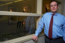 Portraits of UT Vice President of Information Technology Brian E Roberts.

Filename: SRM_20070226_0912444.jpg
Aperture: f/4.5
Shutter Speed: 1/250
Body: Canon EOS-1D Mark II
Lens: Sigma 15-30mm f/3.5-4.5 EX Aspherical DG DF